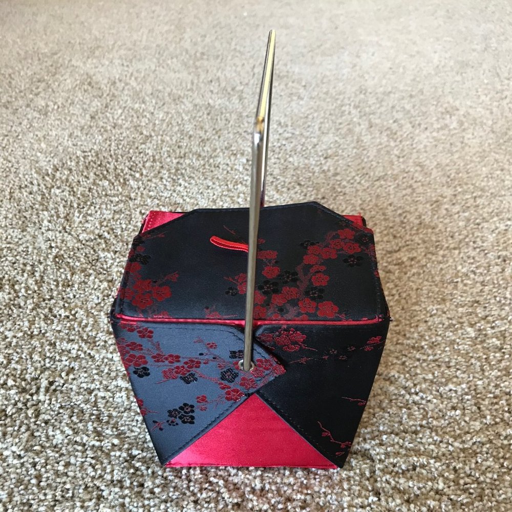 Red & Black "Takeout Box" Style Clutch Bag